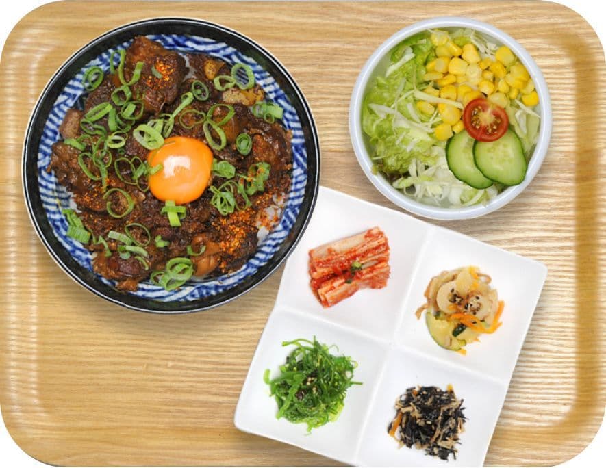 牛すじ丼セット - 恋火 新大久保